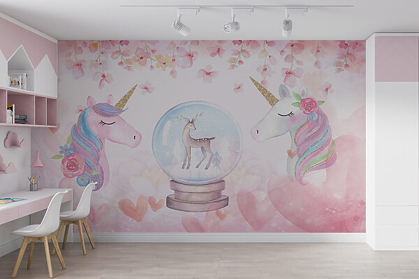 Unicorni și un glob de zăpadă Unicorni și un glob de zăpadă