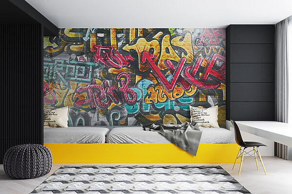 Zid cu graffiti pe el Zid cu graffiti pe el