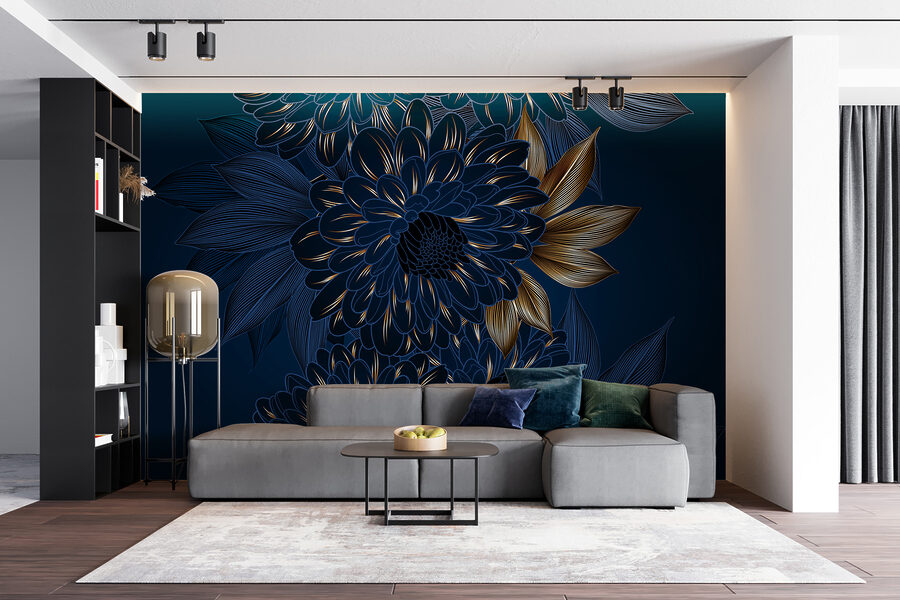Design floral elegant pe fundal închis