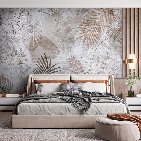 Modele botanice elegante în tonuri neutre. Modele botanice elegante în tonuri neutre.