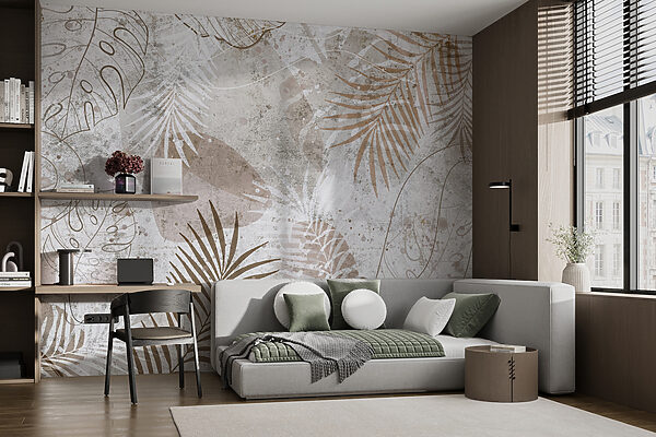 Modele botanice elegante în tonuri neutre. Modele botanice elegante în tonuri neutre.