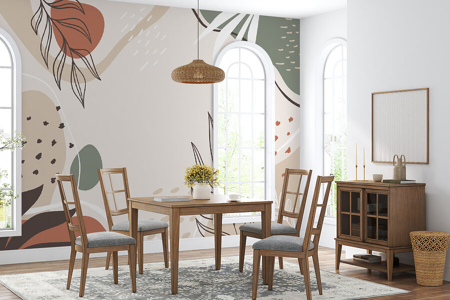 Design floral colorat pe un fundal alb