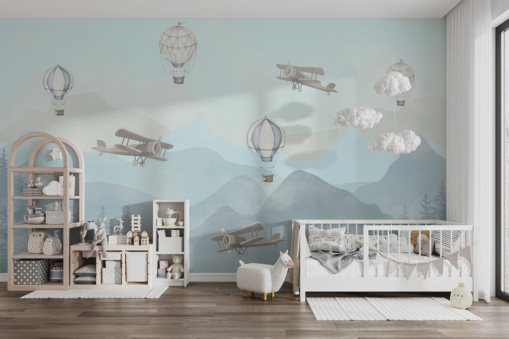 Group of airplanes flying in the sky