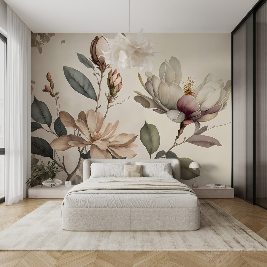Magnolia elegantă înflorește în nuanțe delicate