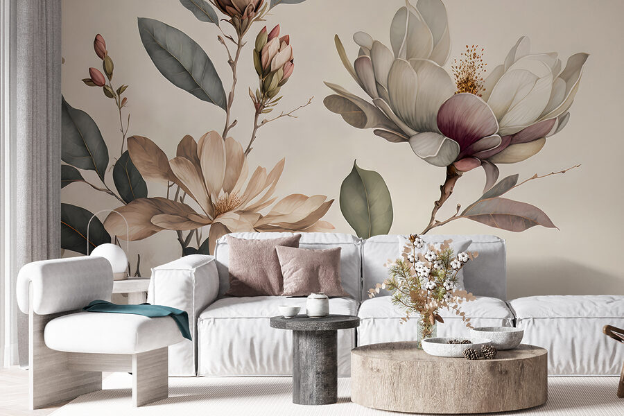 Magnolia elegantă înflorește în nuanțe delicate