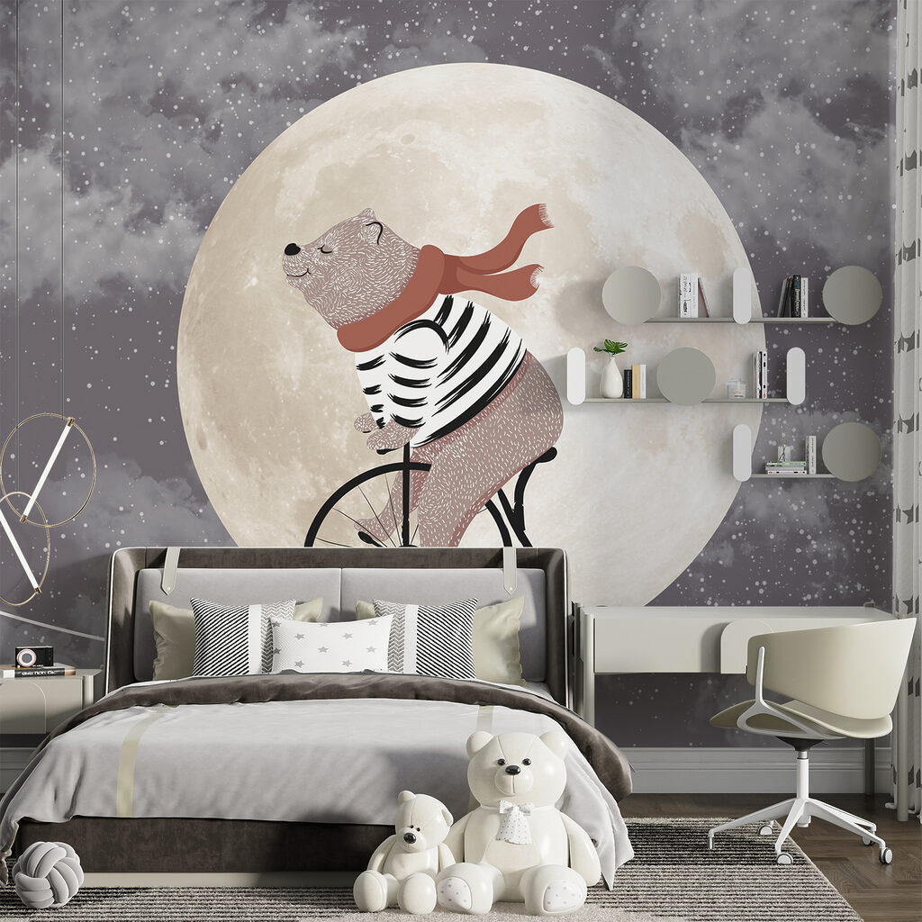 Bear riding a bicycle