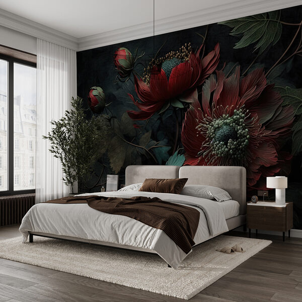 Flori întunecate într-un decor mohorât Flori întunecate într-un decor mohorât