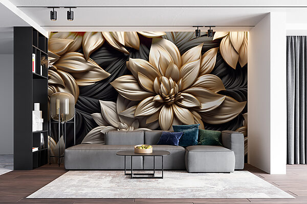 Design floral elegant pe fundal închis. Design floral elegant pe fundal închis.