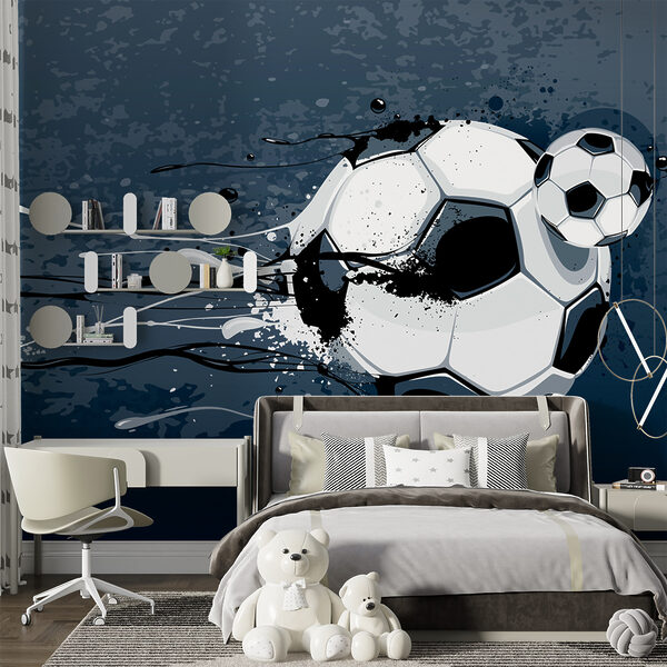 Mingea de fotbal cu stropi de vopsea Mingea de fotbal cu stropi de vopsea
