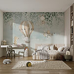 Fototapet Pictura de animale care zboară în cer