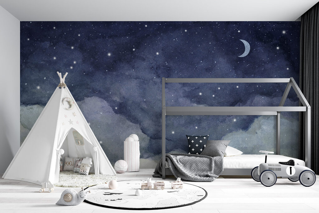 Moon and clouds at night