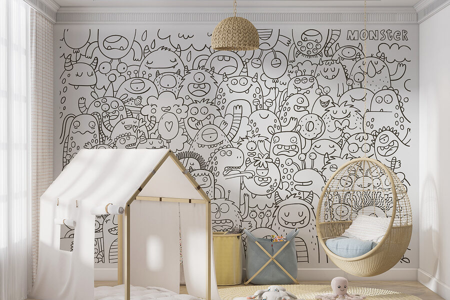 Grup de monștri de desene animate