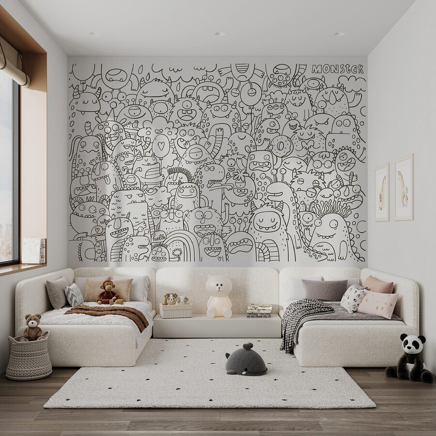 Grup de monștri de desene animate