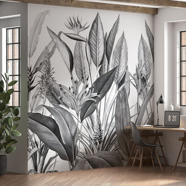Frunziș tropical în nuanțe monocrome u96833piw1ms 600x600 - Frunziș tropical în nuanțe monocrome