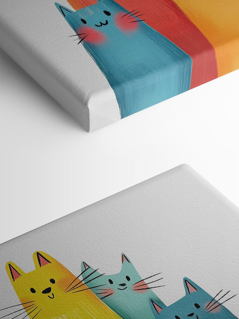 Group of cats with different colors