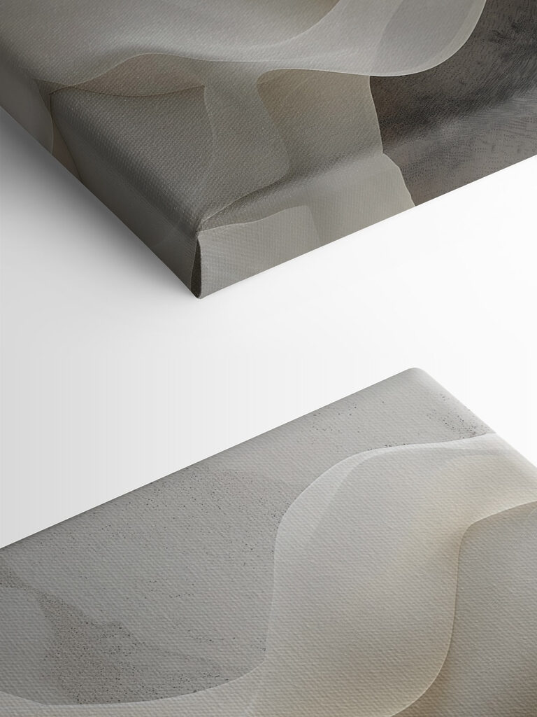 White fabric with wavy folds White fabric with wavy folds