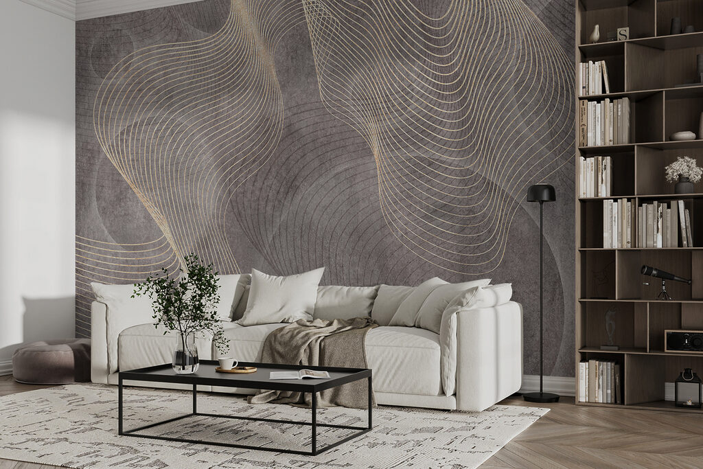 Elegant lines on textured background