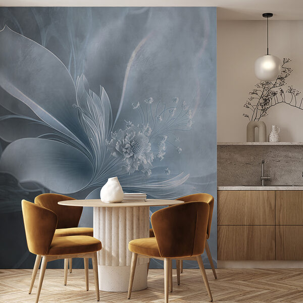 A white flower with a flower on it