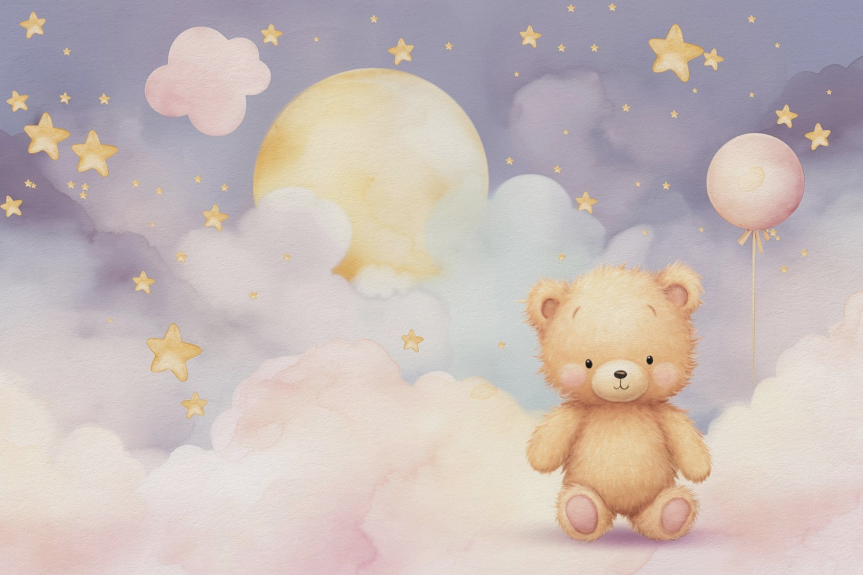 Teddy bear sitting on a cloud Teddy bear sitting on a cloud