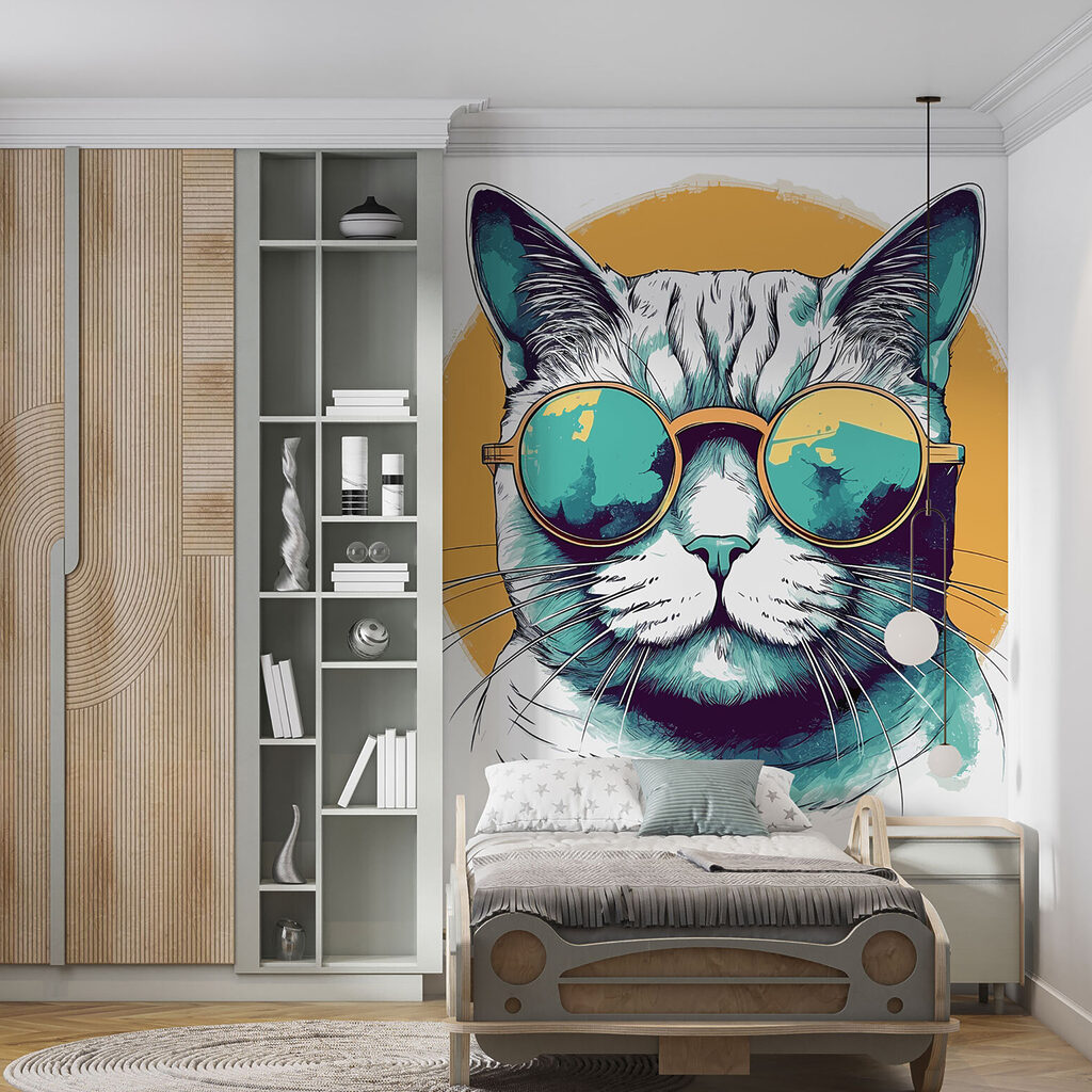 A cat wearing sunglasses