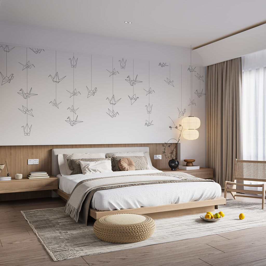 A group of origami birds