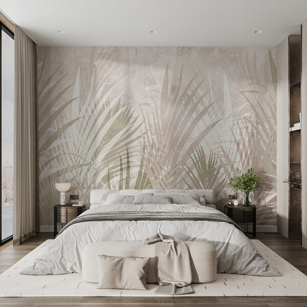 Soft foliage in muted tones