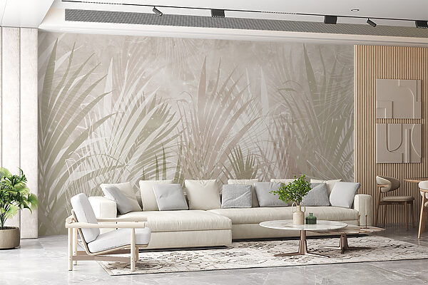 Soft foliage in muted tones