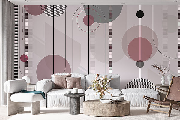 Abstract shapes in soft color palette Abstract shapes in soft color palette