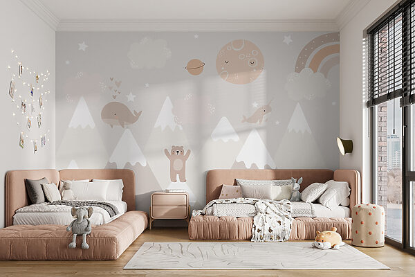 O pictură murală a unui peisaj de desene animate u99206pir16mr 600x400 - O pictură murală a unui peisaj de desene animate