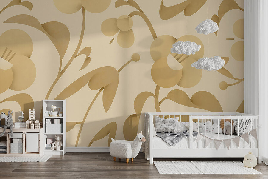 Model floral elegant pe fundal moale.