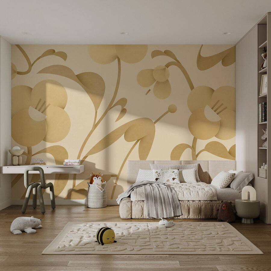 Model floral elegant pe fundal moale.