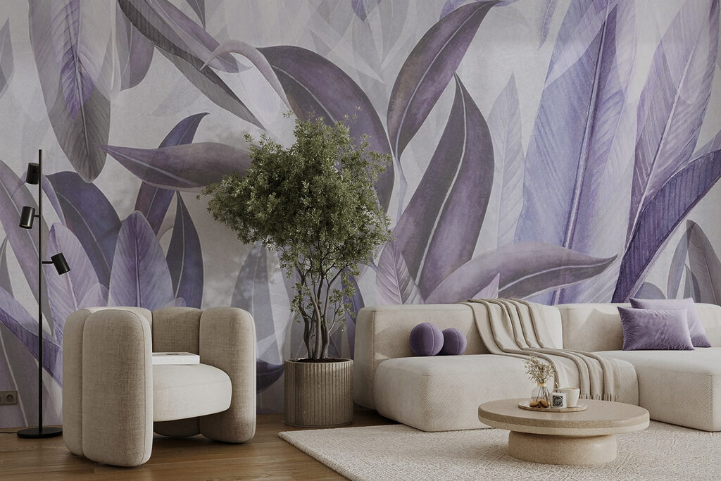 Delicate leaves in soft hues