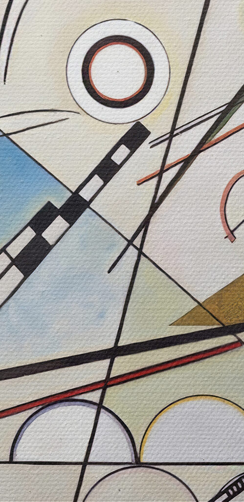 A painting of a variety of colors