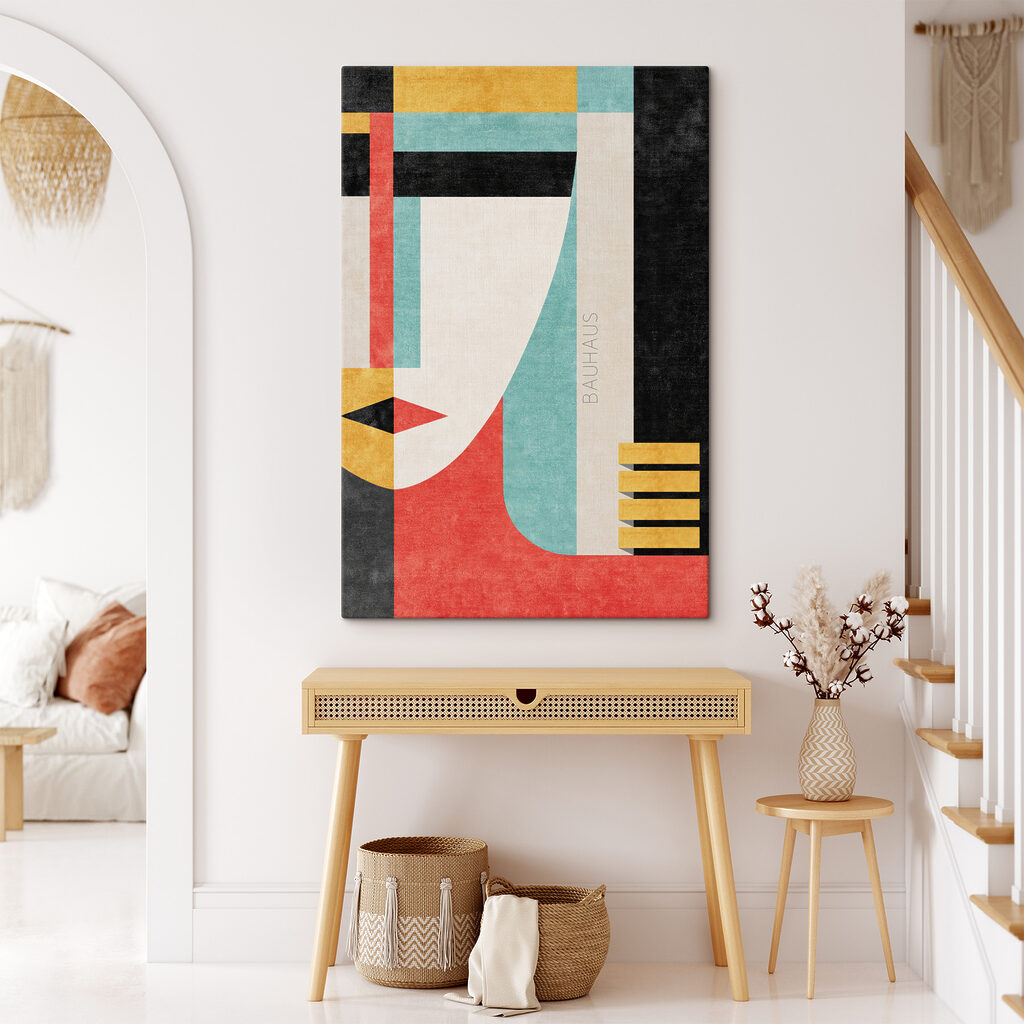 A colorful art piece with text