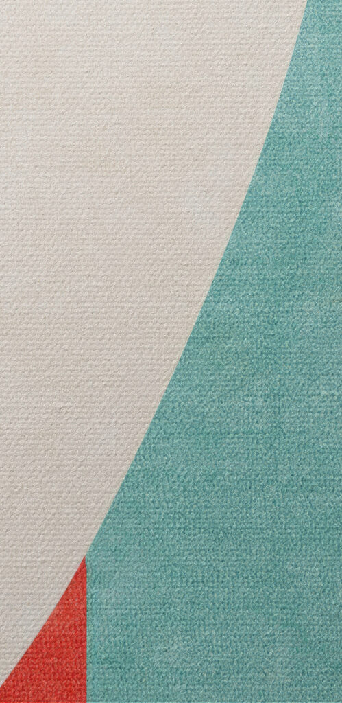 A colorful art piece with text