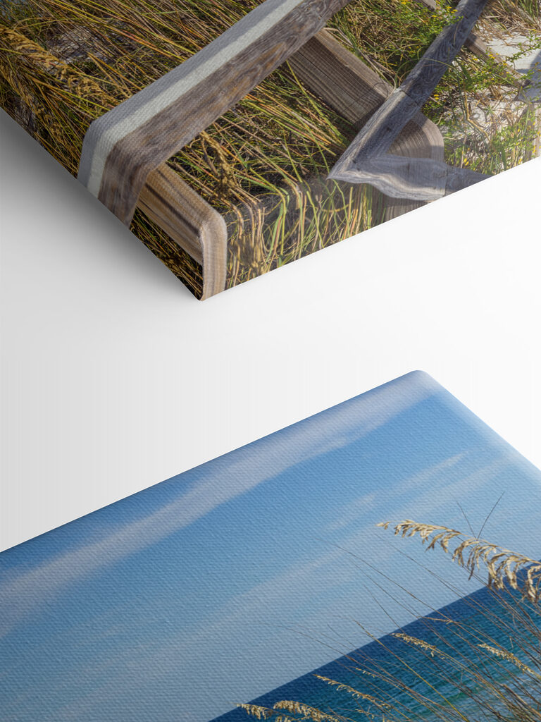 A walkway leading to the beach