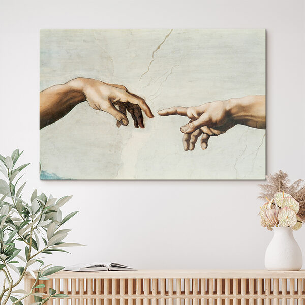 O pictură de mâini care se ating între ele O pictură de mâini care se ating între ele
