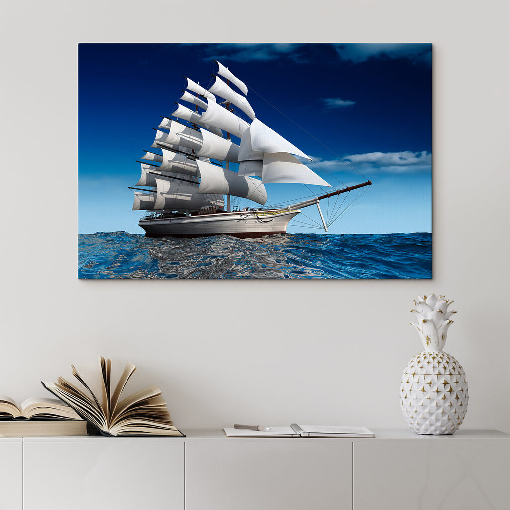 A sailboat in the water