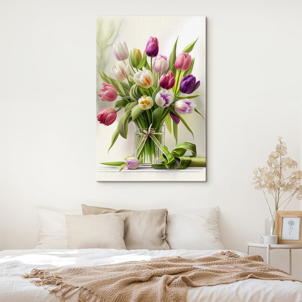 s31219pib300s 1024x1024 - Un buchet de lalele într-o vază de sticlă