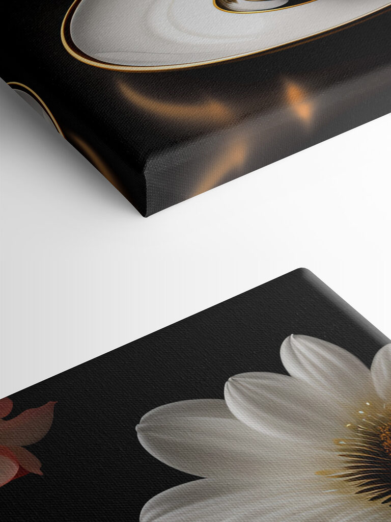 A cup of coffee and a flower