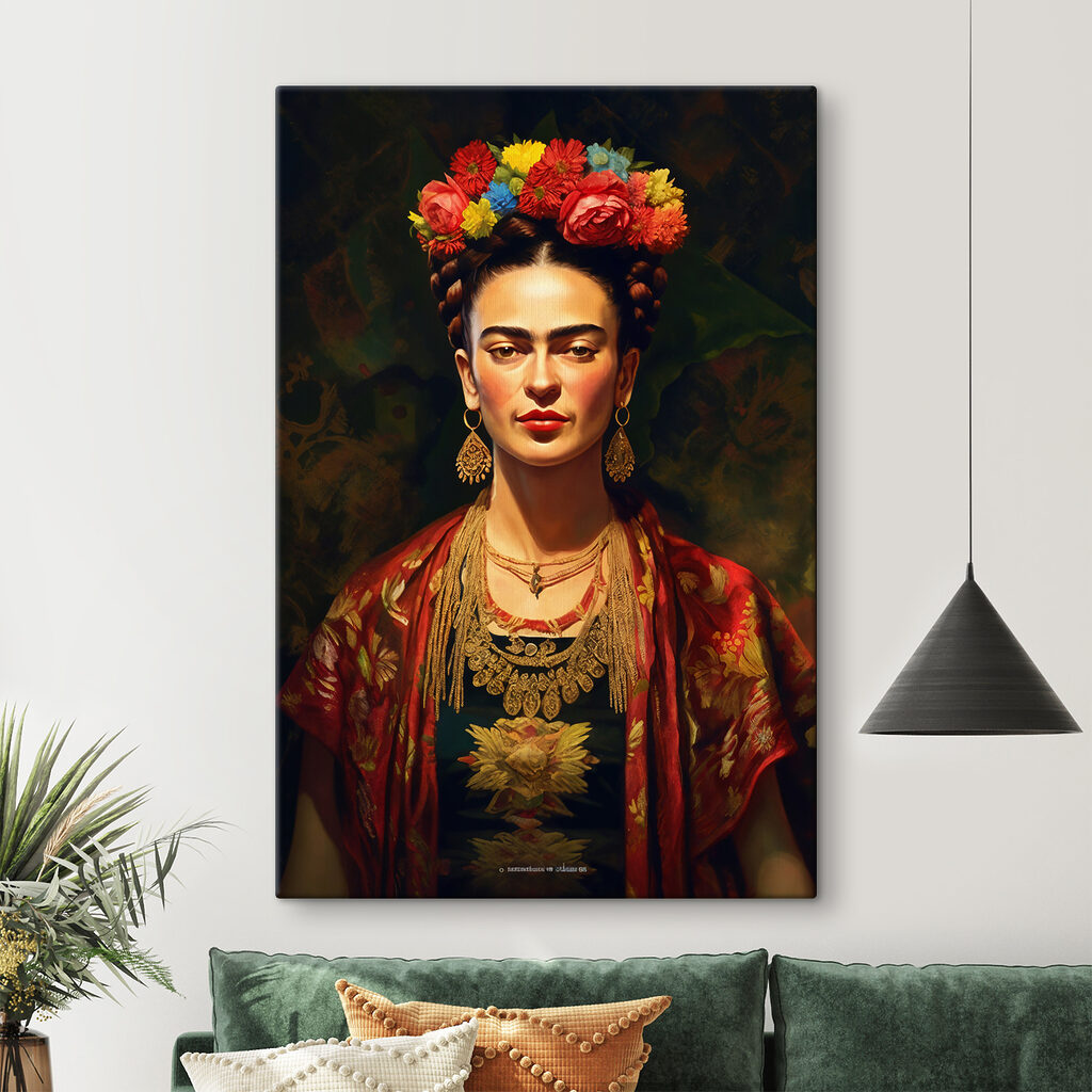 A woman with flowers in her hair