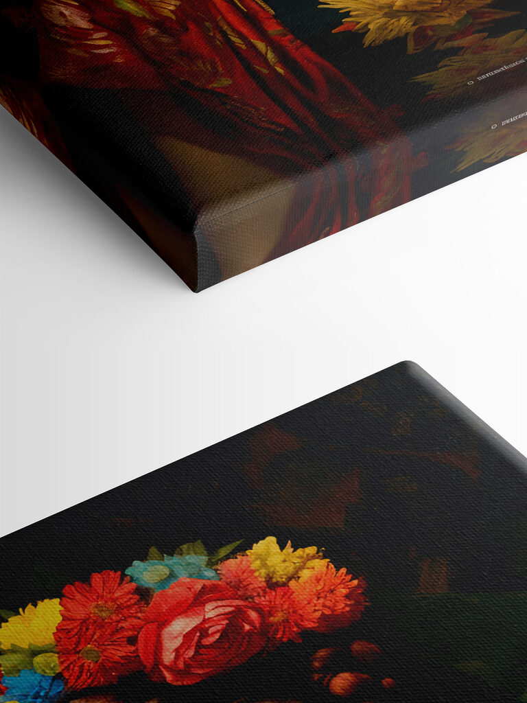 A woman with flowers in her hair