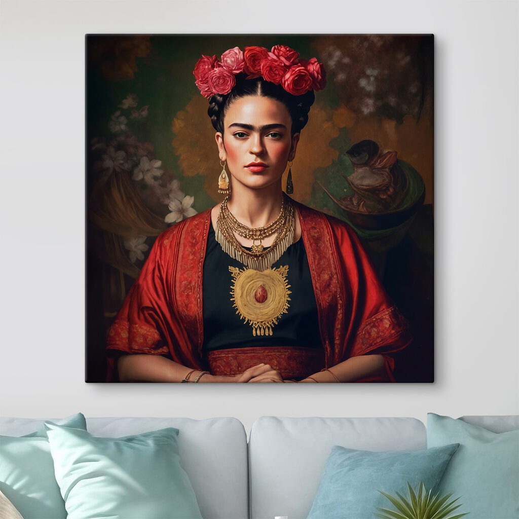 A woman with flowers in her hair