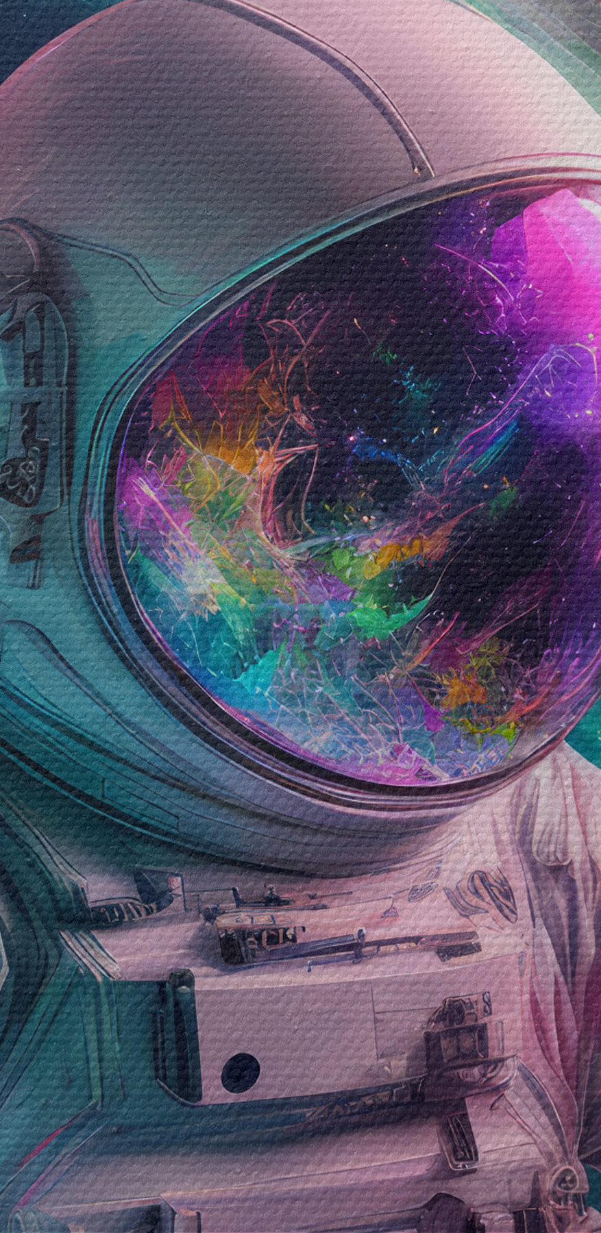 Un astronaut într-un cerc colorat Un astronaut într-un cerc colorat