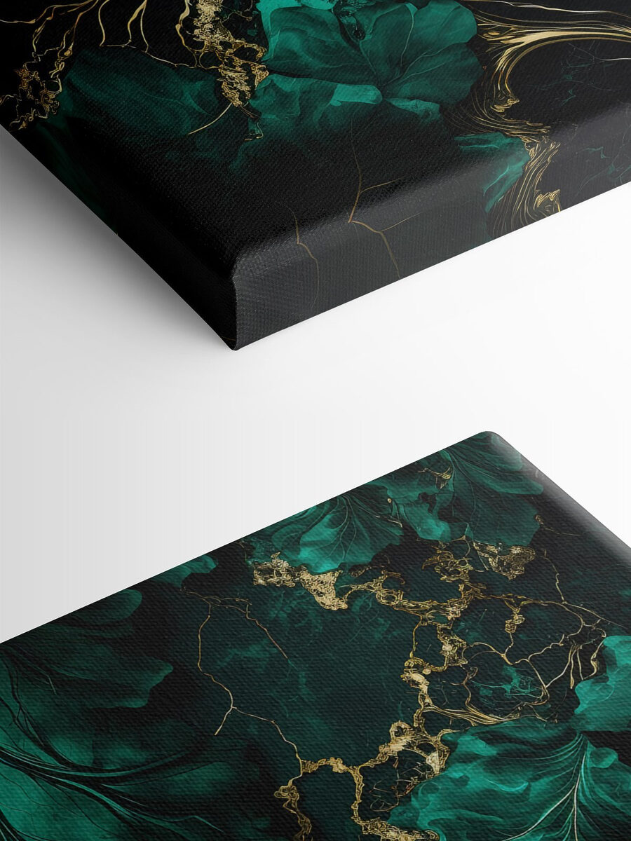 Frunze elegante teal cu nervuri metalice