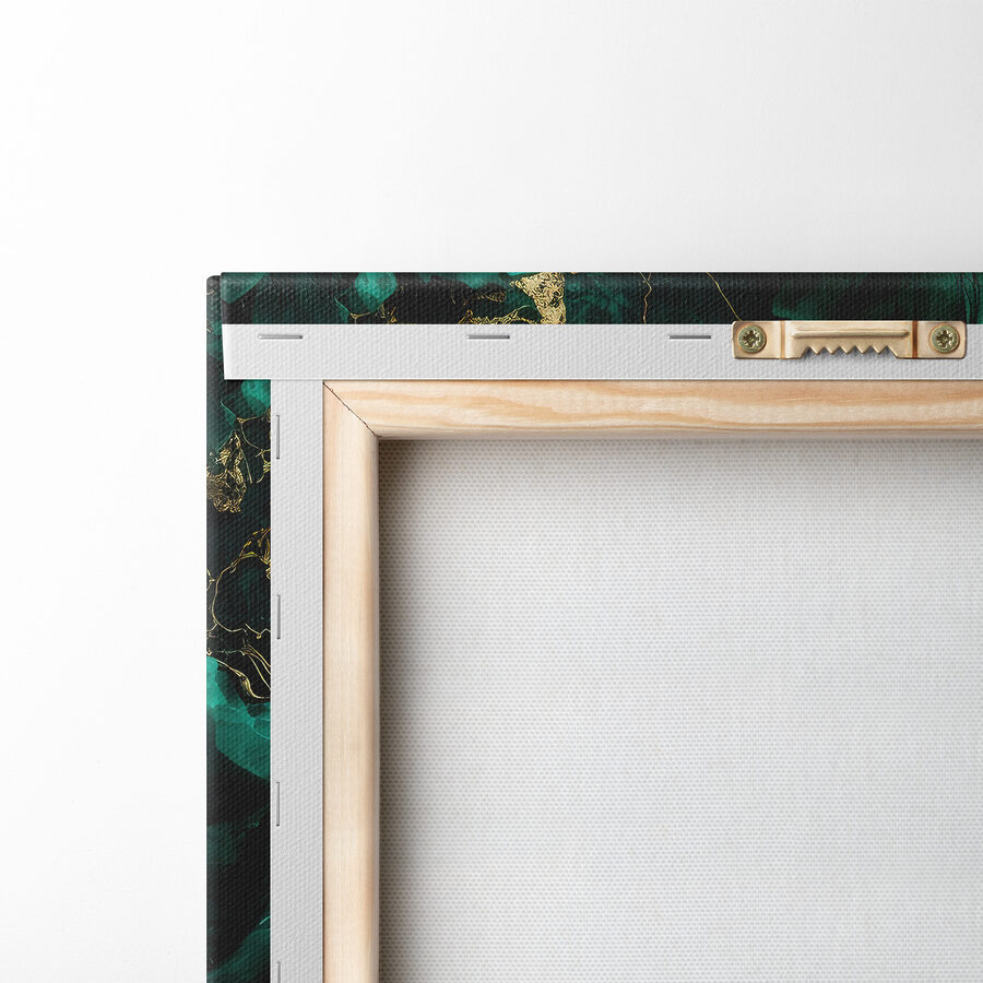 Frunze elegante teal cu nervuri metalice
