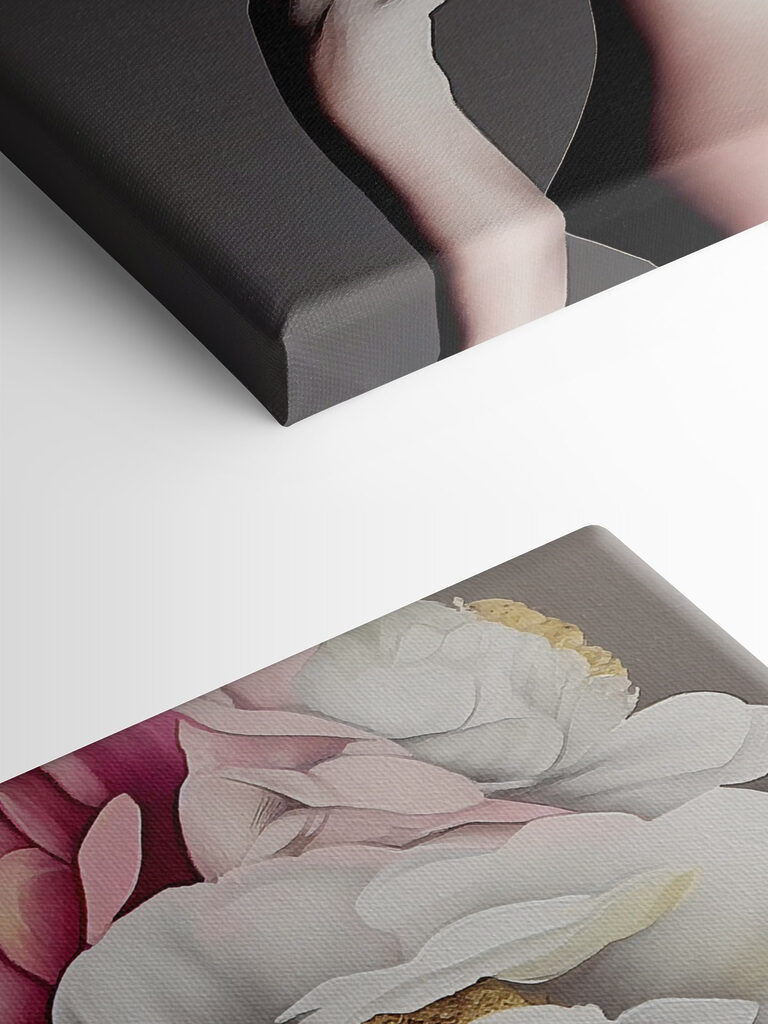 A woman with flowers on her head