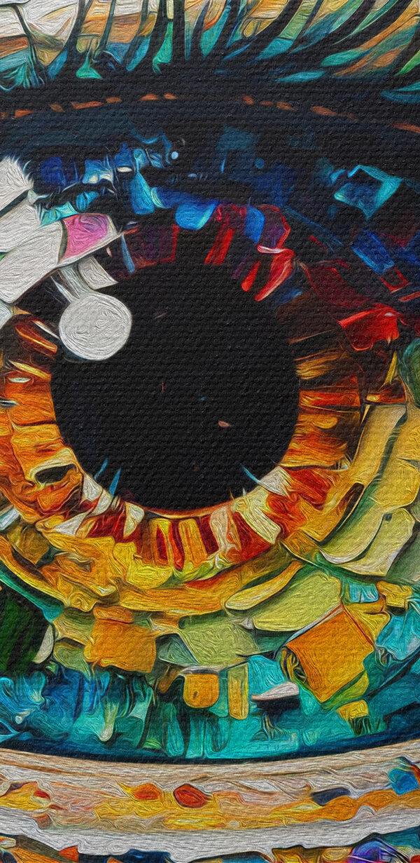 Un ochi colorat cu multe culori Un ochi colorat cu multe culori