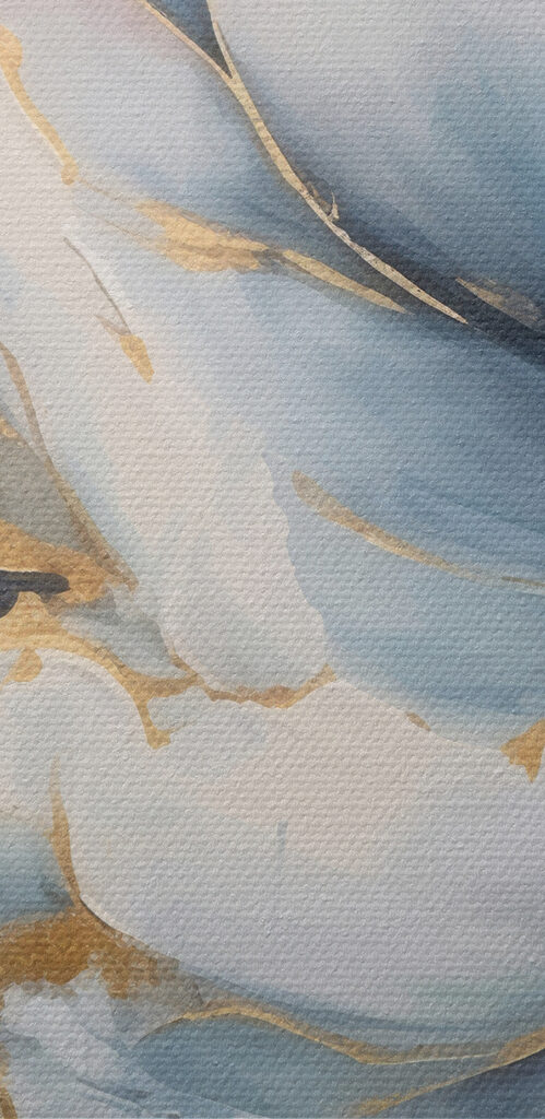 A painting of a flower