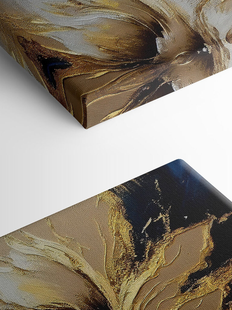 A painting of a flower